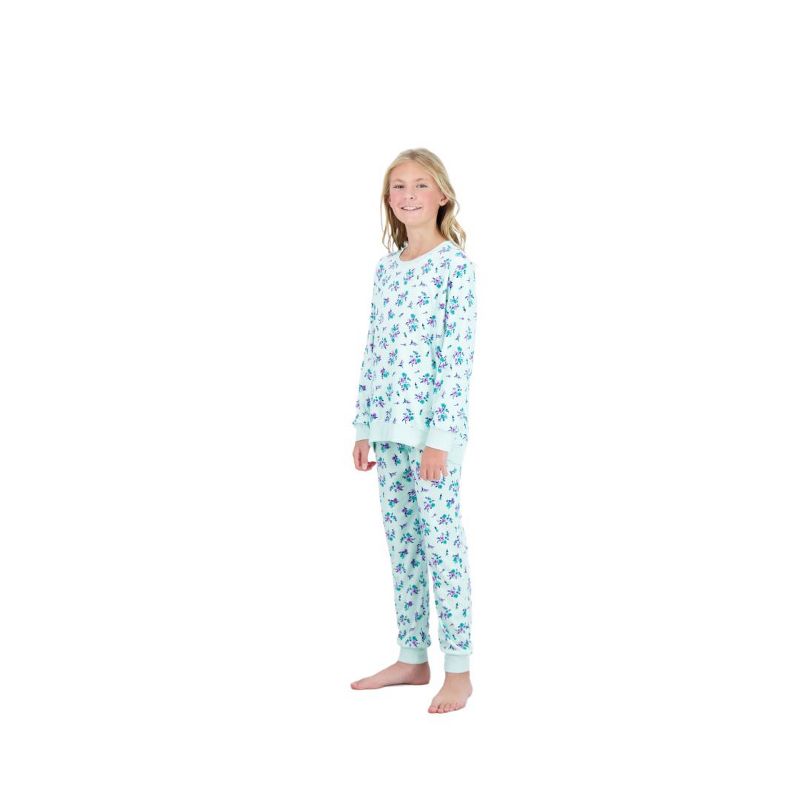 Sleep On It Girls 2-Piece Velour Pajama Pant Sleep Set, 4 of 7