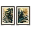 FONTOI Tropical Palm Leaf Wall Art 2pcs Botanical Wall Decor Living Room, Sofa Background Wall Hanging for Hallway, Green 24"* 32"*1.2" - 3 of 4