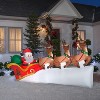 Gemmy Christmas Airblown Inflatable Santa's Flying Sleigh, 5.5 ft Tall, White - 2 of 4