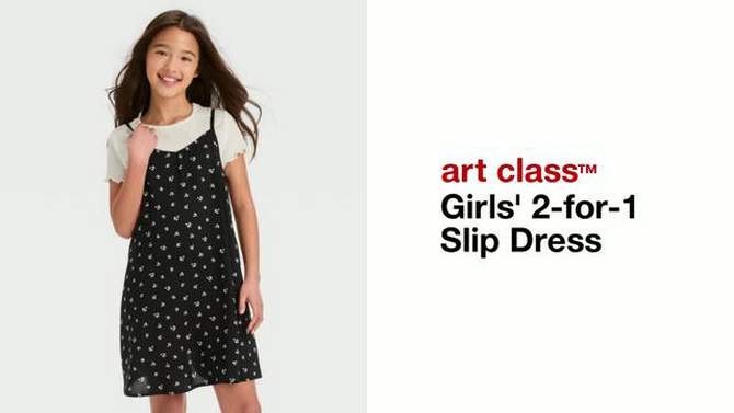 Girls' 2-for-1 Slip Dress - art class™, 2 of 5, play video