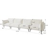 WJShome Sectional Couches For Living Room, Velvet 147" Modern 4 Seater Sofa, 8" High Metal Legs - 4 of 4