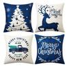 4 Pieces Christmas Decorative Throw Pillow Covers - 2 of 4