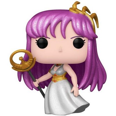 Funko - FUNKO POP! ANIME: Saint Seiya Athena (Saori Kido) in Diamond Collection Glitter (AE Exclusive)