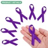 Unique Bargains Satin Awareness Ribbons with Safety Pins 200 Pcs - 2 of 4