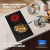 ZACHVO 3000W ZACHVO 12 Inch 2 Burners Ceramic Black Hybrid Electric Cooktop with Slider&Sensor Touch Control, 220-240v, UL Certified - 2 of 4