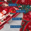 Washable Christmas Area Rug Non Slip Decorative Xmas Holiday Carpet with Santa & Reindeer Print Soft Non Shedding - 4 of 4