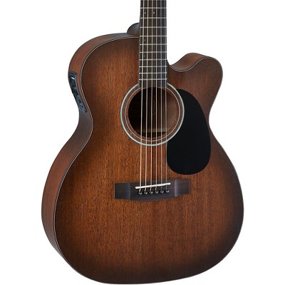 Mitchell T333CE-BST Solid Top Mahogany Auditorium Acoustic-Electric Guitar Edge Burst