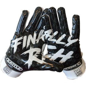 Battle Sports Youth Finally Rich 2.0 Football Gloves - White/Black - 1 of 2