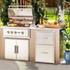 3 Layer Outdoor Kitchen Drawers with Paper Towel Holder - Stainless Steel Flush Mount Kitchen Access Drawer with Grooved Handle - 3 of 4