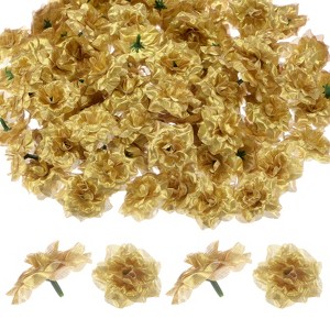 Unique Bargains Silk Rose Artificial Flower Heads Bouquet Decor - 1 of 4