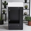 18.6-Inch Bathroom Vanity with Sink, Black MDF Cabinet with Door, Toilet Paper Holder,Freestanding Vanity with Ceramic Basin - 4 of 4