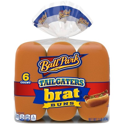 Ball Park Tailgater Brat Buns - 1lbs/6pk