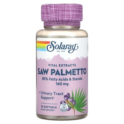 Solaray Vital Extracts Saw Palmetto, 160 mg, 30 Softgels