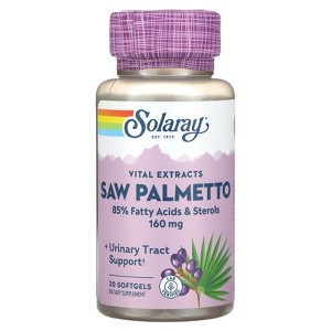 Solaray Vital Extracts Saw Palmetto, 160 mg, 30 Softgels - 1 of 2