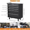Mobile 4/5-Drawer Rolling Tool Chest – 24-Inch Deep Metal Storage Cabinet with Wheels, Drawer Liners for Garage, Warehouse, Workshop, Repair Shop - 3 of 4