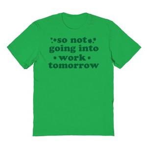 Rerun Island Men's No Work Short Sleeve Graphic Cotton T-Shirt - 1 of 1