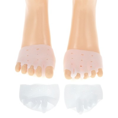 Unique Bargains Soft Five Holes Toe Spreaders White 2 Pairs