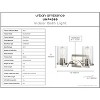 Urban Ambiance Luxury Contemporary Bath Light 8''H x 16''W,  Brushed Nickel Finish,  Mesa Collection, UHP4360 - 3 of 4