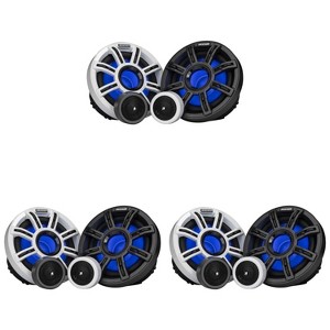 51MSS65Kicker 51MSS654 - MSS 6.5-Inch Premium Marine 4-Ohm LED Component System, (3) Pairs - 1 of 4