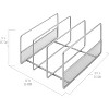 Seville Classics 3-Slot Rack Metal Steel Wire Shelf Organizer, Matte Nickel - 4 of 4