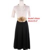 Elerevyo Women's Big Double-Flower Stretchy Elastic Wide Chunky Dress Waistband Belts - 4 of 4