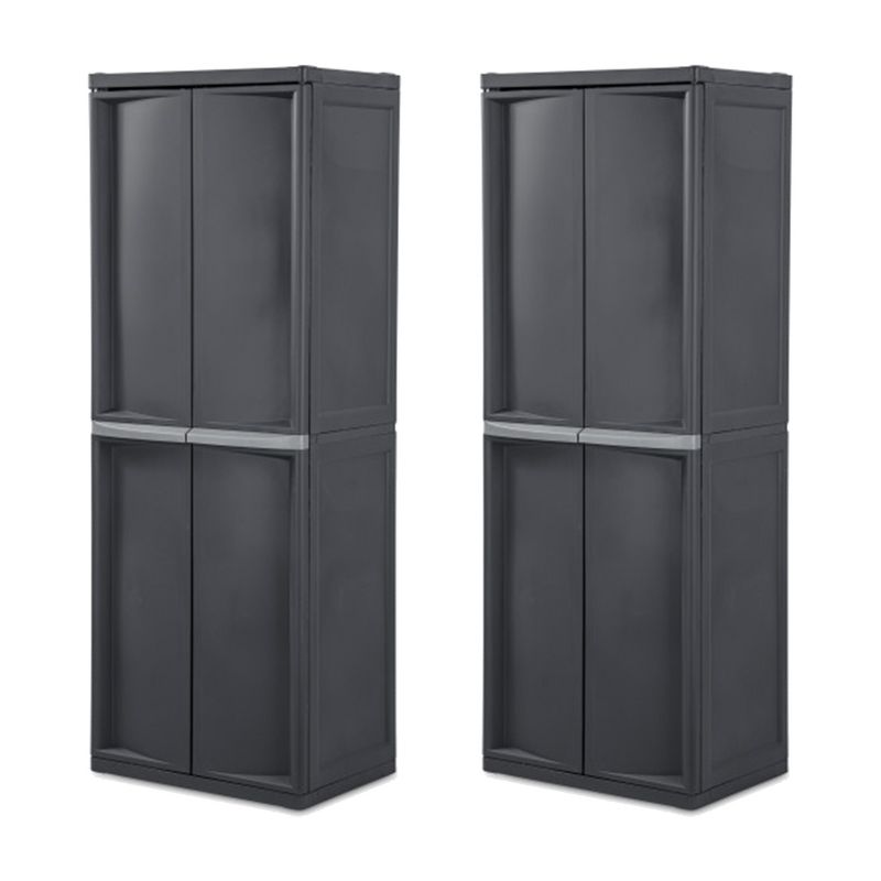 Sterilite Adjustable 4-Shelf Storage Cabinet With Doors, 1 of 8