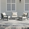 WestinTrends Avalon Outdoor Patio HDPE Loveseat Sofa with Patio Cushions - 2 of 4