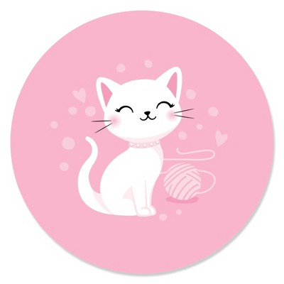 Cat Stickers, Cat Envelope Seals, Cat Labels, Cat Favor Stickers