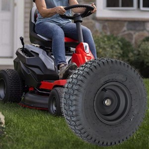 2 Pack 15x6.00-6 Lawn Mower Tire,Flat Free Tractor Turf Tires,15x6x6 Lawn Mover Tire And Wheel For Ridding Lawn Mower Garden Tractor - 1 of 4