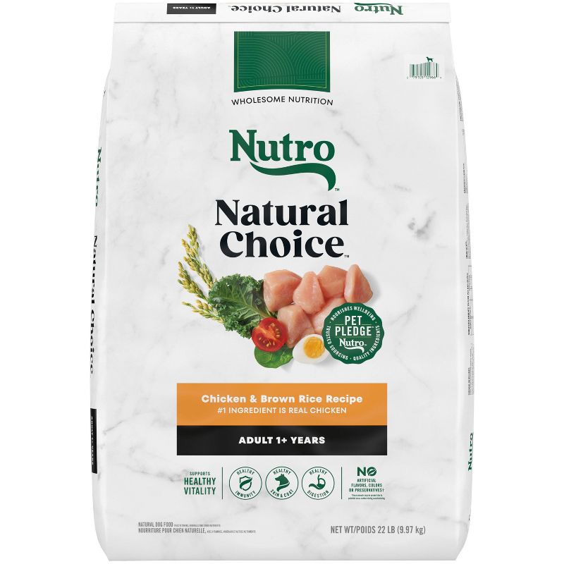 NUTRO Natural Choice Chicken and Brown Rice Recipe Adult Dry Dog Food, 1 of 18