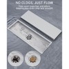 YAWWALK Luxury Nickel Linear Shower Drain with Removable Cover, 11.81" x 4.33", Rectangle - 4 of 4