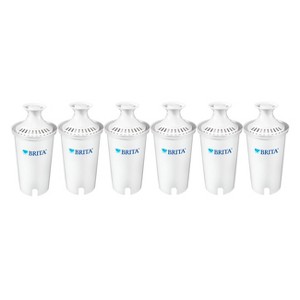 Brita Standard BPA Free Replacement Water Filters for Pitchers and Dispensers - 6ct