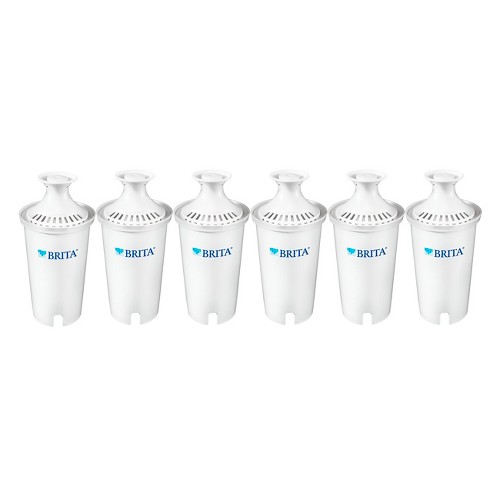Brita Standard BPA Free Replacement Water Filters for Pitchers and Dispensers - 6ct