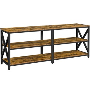 Yaheetech Vintage TV Stand for TV up to 70 Inches 3-Tier TV Console Table - 1 of 4