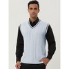 Lars Amadeus Men's Classic Knitted Sleeveless V-Neck Pullover Sweater Vest - 3 of 4