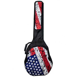 ChromaCast USA Flag Graphic Multi-Pocket Acoustic Bass Guitar Bag - 1 of 4