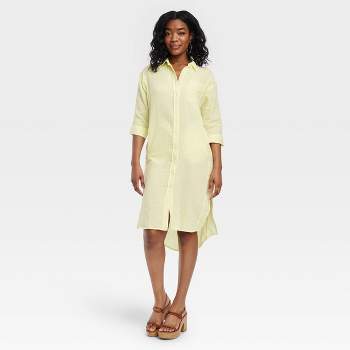 Women's 3/4 Sleeve Midi Shirtdress - Universal Thread™