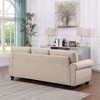 Sofa,the sofa is perfect for small spaces, apartments, or modern living rooms,Chenille,Beige - 4 of 4