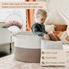 Aoibox XXXLarge Cotton Rope Woven Storage Basket 21.7 x 21.7 x 13.8 Inch with Handles for Laundry Toys Blankets - 3 of 4