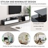 Minimalist Extendable TV Stand for 100" TVs, Rectangle TV Cabinet with 2 Drawers & 1 Cabinet, Adjustable Asymmetrical Design for Home - 2 of 4
