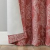 40"x63" Sun Zero Pedra Paisley Embroidery 100% Blackout Back Tab Curtain Panel Rustic Red - 3 of 4