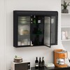 3 Door Arched Wall Mounted Glass Cabinets for Kitchen, Living Room and Bathroom - 2 of 4