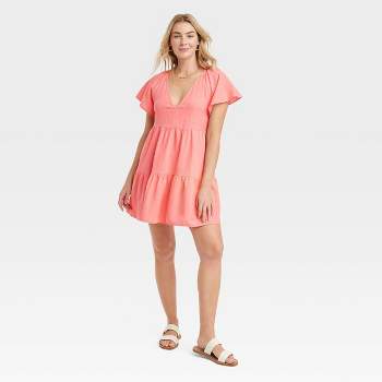 Women's Flutter Short Sleeve Mini Skater Dress - Universal Thread™