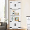 VEVOR 68" Tall Corner Storage Cabinet, 6 Tiers Farmhouse Storage Cabinet with 4 Wooden Doors & Adjustable Shelves,Freestanding Corner Kitchen Cabinet - 2 of 4