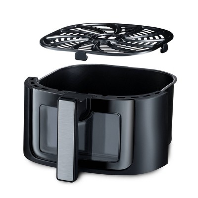 Gourmia 6-Qt Digital Window Air Fryer with 12 Presets & Guided Cooking Black: Stainless Steel, 1-Year Warranty ‼️has stains and scratches ‼️