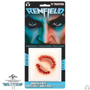 Renfield Men's Temporary Tattoo Halloween Costume Accessories - Black One Size - 1 of 1