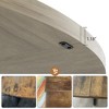 47" Round Dining Table for 4 - Modern Farmhouse Kitchen Table with Metal Legs, Circle Wood Dinner Table for Dining Room, Kitchen, Living Room - 3 of 4