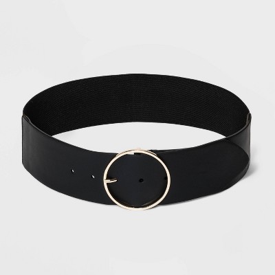 black wide belt womens