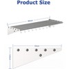 Stainless Steel Shelf Wall Mounted, NSF Commercial Wall Shelf, Floating Shelving for Kitchen, Restaurant, Pipe Surface with 10 Hooks - 2 of 4