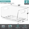 Sorbus 2 Pack Small Open Front Clear Stackable Fridge Storage Bins - Great for Kitchen Organization, Pantry Storage and more - 3 of 4